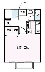 フローラ ワンルームの間取図画像
