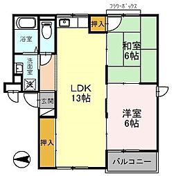 Osaka Metro長堀鶴見緑地線 鶴見緑地駅 徒歩20分の賃貸アパート 1階2LDKの間取り