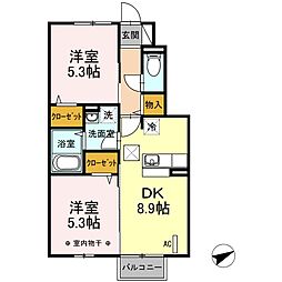 リムサ・ロミンサ 2DKの間取図画像