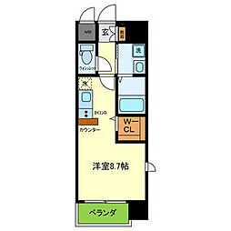 ONLYONE川西中央1 ワンルームの間取図画像