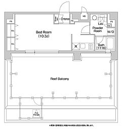 コンフォリア豊洲 1Kの間取図画像