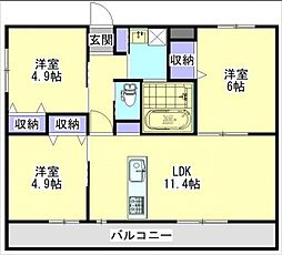 都原グランテラス 3LDKの間取図画像