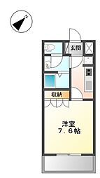 JR東海道・山陽本線 南彦根駅 徒歩29分の賃貸アパート 2階1Kの間取り