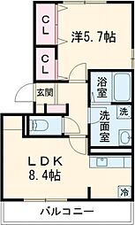 ソレールヴィラ 1LDKの間取図画像