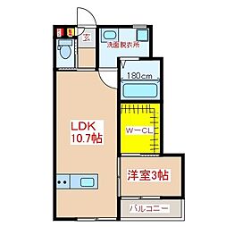 RICORDO 1LDKの間取図画像