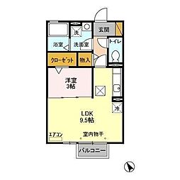 グランドゥール 1LDKの間取図画像