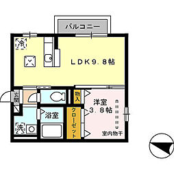 プラスラミチエ 1LDKの間取図画像