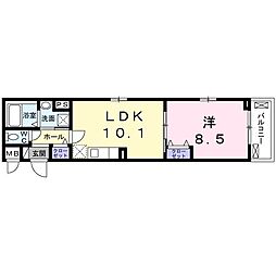 ブレイダブリク 1LDKの間取図画像