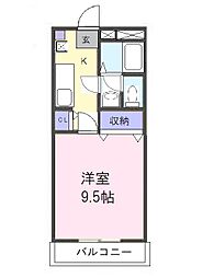 津アーバンライフ 1Kの間取図画像