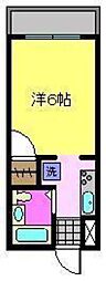 サカイプラザS 1Kの間取図画像