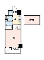 ルピエ・グランポン 1Kの間取図画像