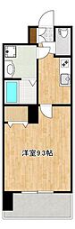 クロノス40新町3 1Kの間取図画像