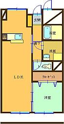 TAS2002 1LDKの間取図画像