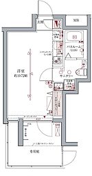 ラグディア高輪 ワンルームの間取図画像
