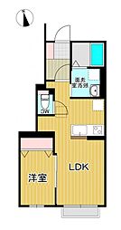 メゾンドブランシェ3 1LDKの間取図画像