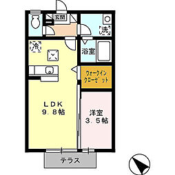 Ariga10A 1LDKの間取図画像