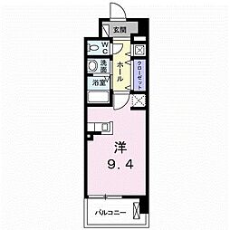 クラシェス尼崎 ワンルームの間取図画像