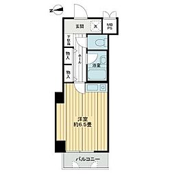 ライオンズマンション東山壱番館 6階1Kの間取り