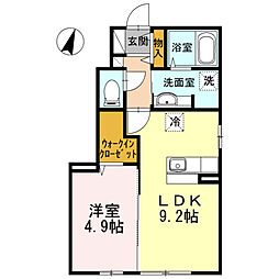 フォーチューン3 1LDKの間取図画像
