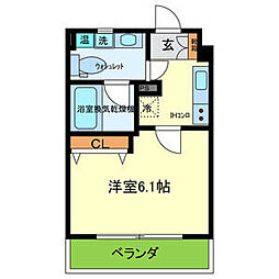 RITZ小阪 1Kの間取図画像
