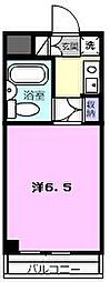 ノアーズアーク 1Kの間取図画像