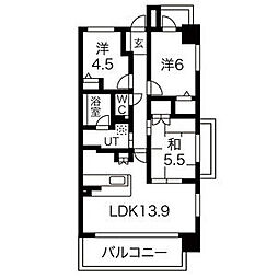 元今泉レジデンス 3LDKの間取図画像