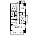 元今泉レジデンス6階12.6万円