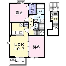 コートドールST2 2LDKの間取図画像