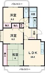 エトアール 3階3LDKの間取り