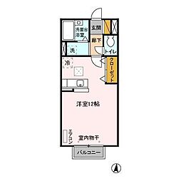 エスポワール ワンルームの間取図画像