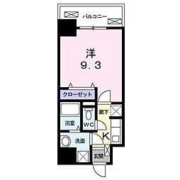 ザックス静岡駅前 1Kの間取図画像