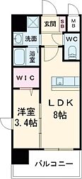 YSP黒崎 1LDKの間取図画像