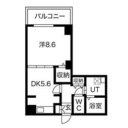 KDXレジデンス南草津 1DKの間取図画像