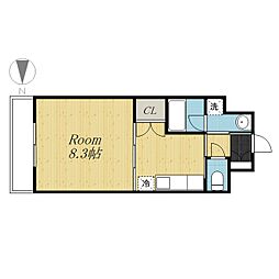 ステュディオ松村 1DKの間取図画像