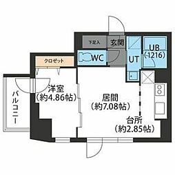 F022円山 1LDKの間取図画像