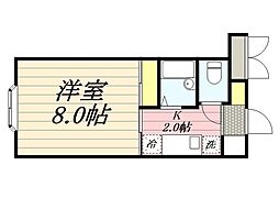 ヴィラコート富士 1Kの間取図画像