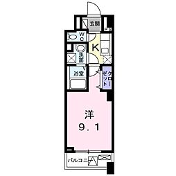 メゾンドボナー扇弐番館 1Kの間取図画像