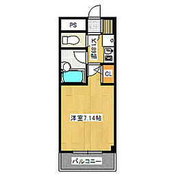 カレッジハイツ春日井 1Kの間取図画像