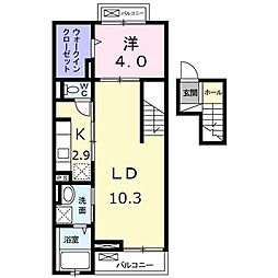 ヴィラMY 1LDKの間取図画像
