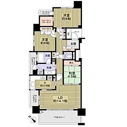 グランドメゾン星が丘山手A棟 13階3LDKの間取り