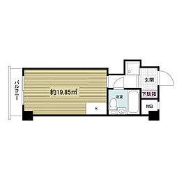 センターハイム大宮 ワンルームの間取図画像