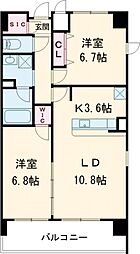 JR高崎線 高崎駅 徒歩9分の賃貸マンション 7階1SLDKの間取り