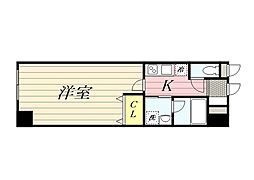 ルミエール美原 1Kの間取図画像