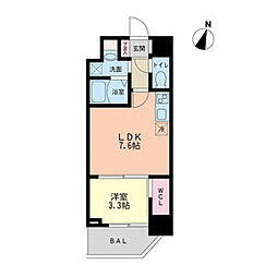 JR東海道・山陽本線 元町駅 徒歩7分の賃貸マンション 7階1DKの間取り
