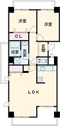 ASSET春日B 2LDKの間取図画像