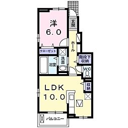 ステラ1 1LDKの間取図画像