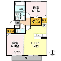 間取図画像 2LDK