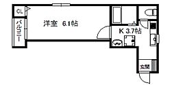 セレブマンション今宿 1Kの間取図画像