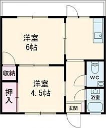 グランピア幟町 3階2Kの間取り