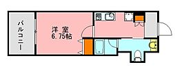 アソシアグロッツォ薬院サウスシーン 1Kの間取図画像